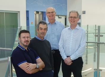 L-R Professor Paul Cooper, Dr Richard Shelton, Dr Ben Scheven and Professor Damien Walmsley