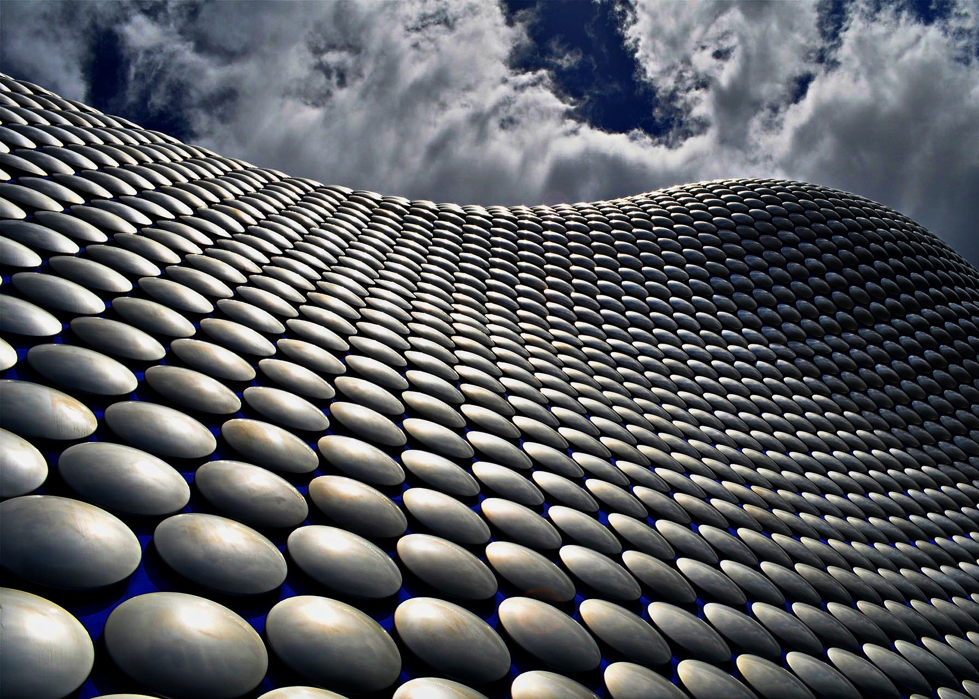 Selfridges building and blue skies