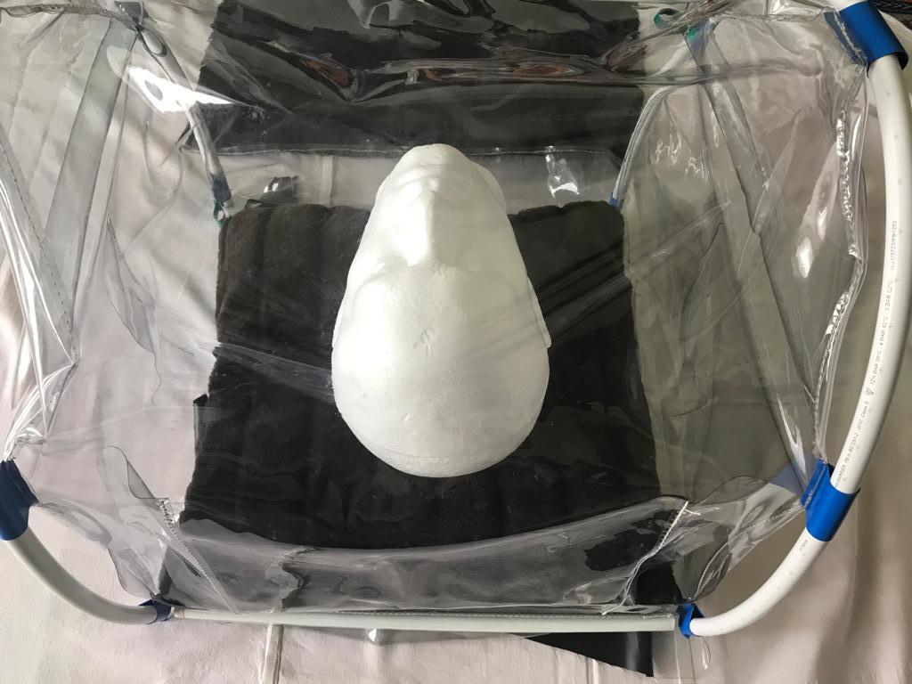 Aerosol Shield on dummy head